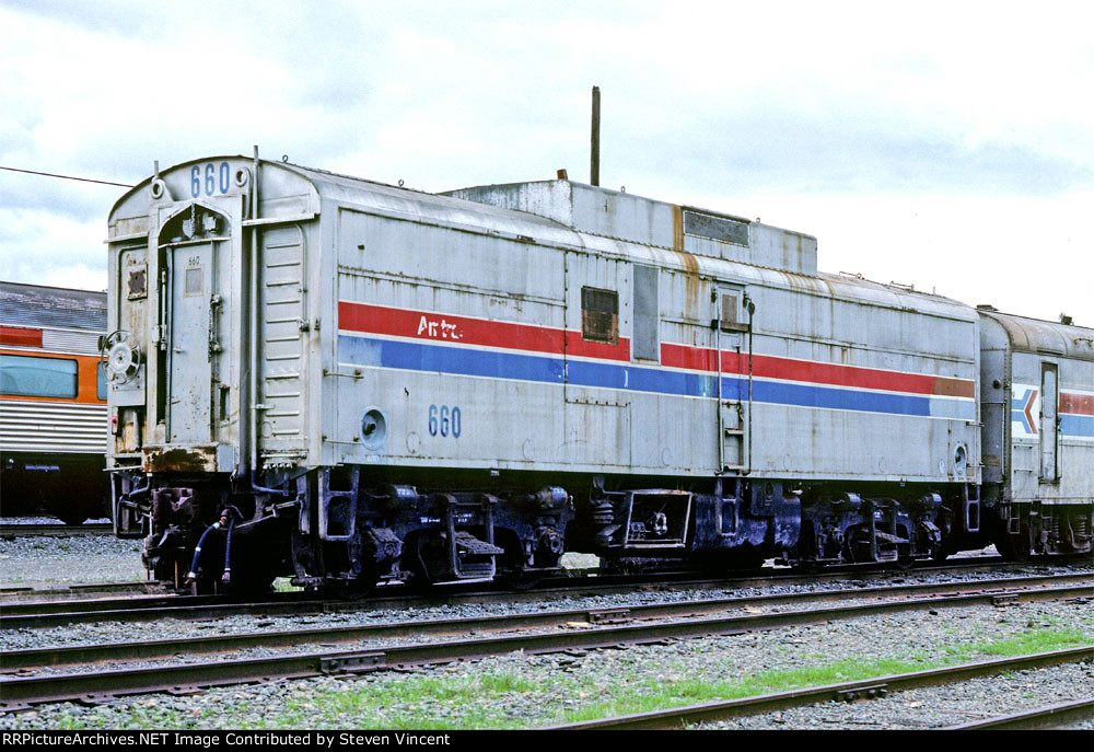 Retired Amtrak ex GN steam generator car #660